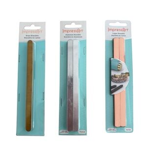 BNWOT ImpressArt Bracelet Blanks Set : Brass, Aluminum, Copper